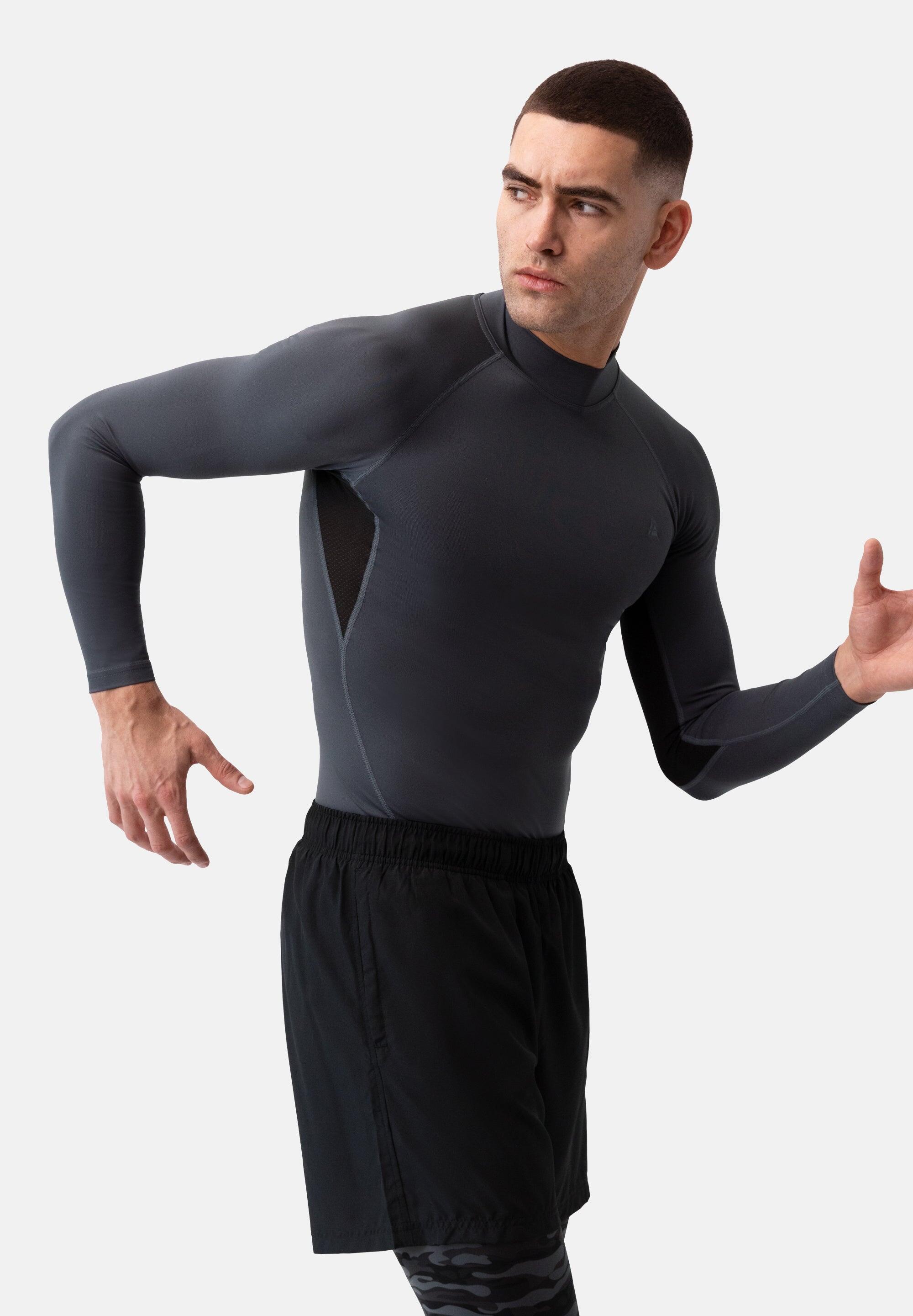 Herren Kompressionsshirt langarm Training und Laufen 2-pack 3/6