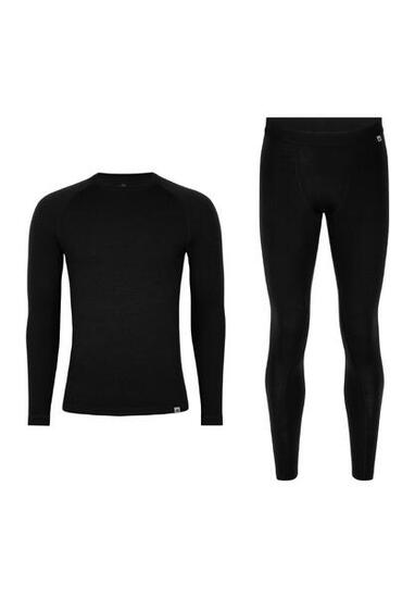 Herren Merino Baselayer Set Langarmshirt & Leggings Warm Atmungsaktiv