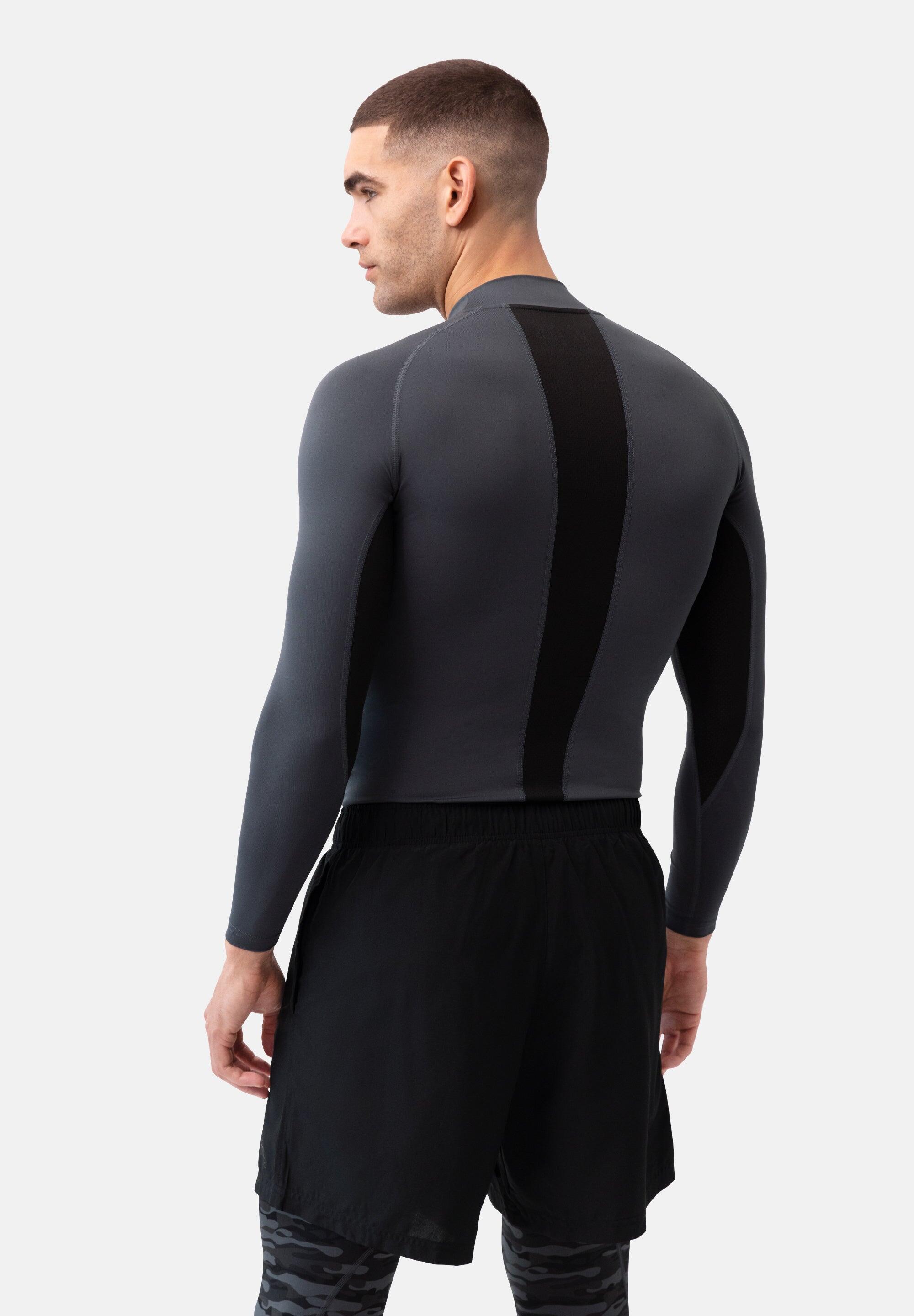 Herren Kompressionsshirt langarm Training und Laufen 2-pack 4/6