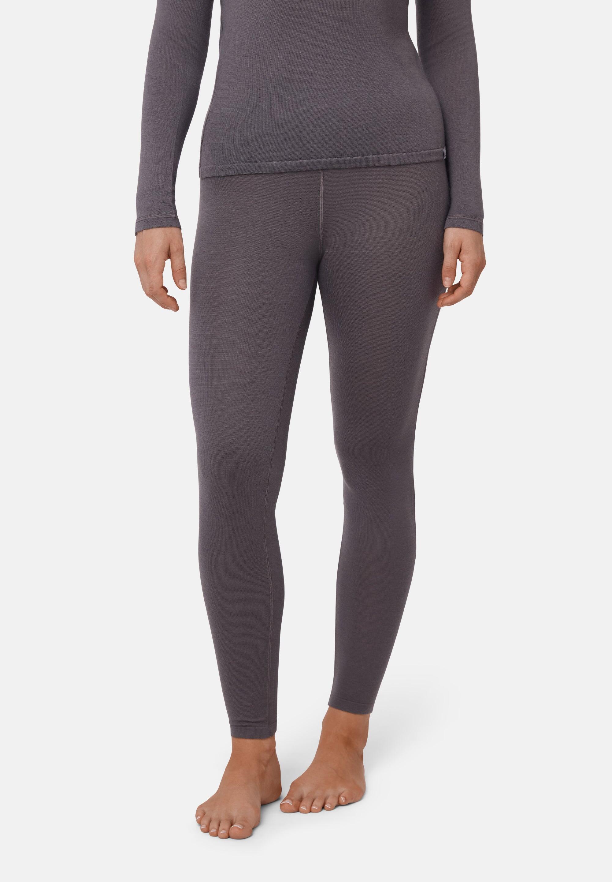 Leggings térmicas de lã merino femininas Capa base quente e respirável 3/6
