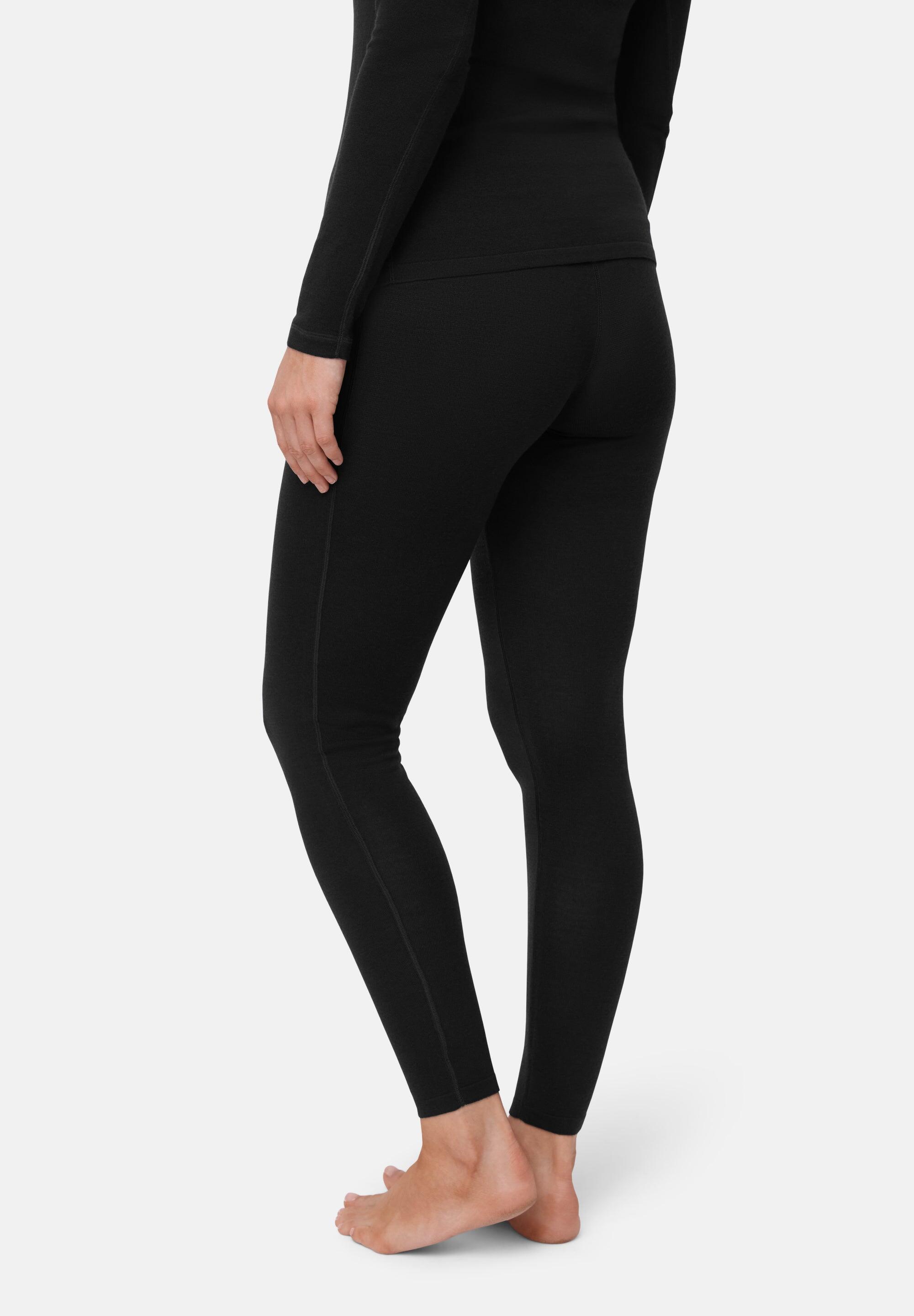 Leggings térmicas de lã merino femininas Capa base quente e respirável 4/6