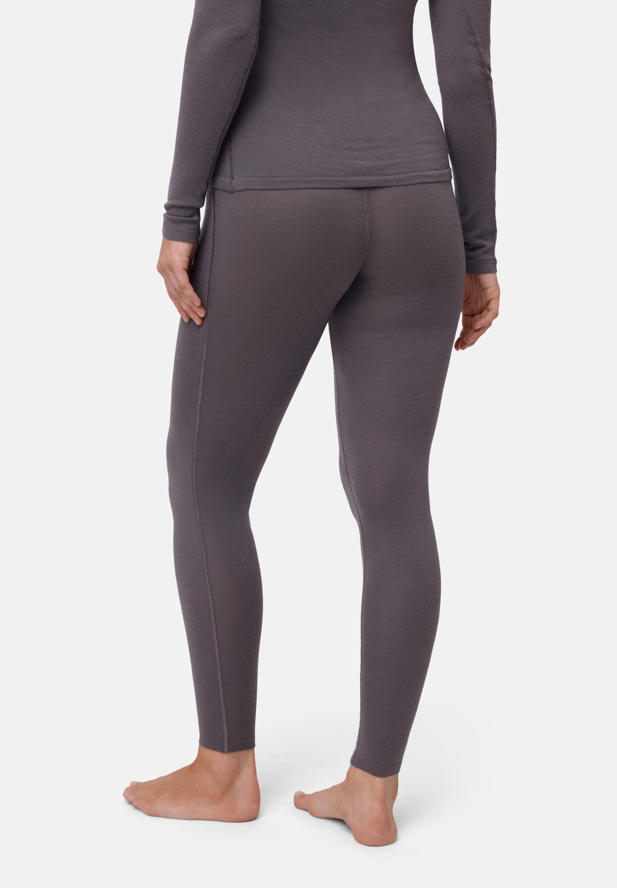 Leggings térmicas de lã merino femininas Capa base quente e respirável 4/6