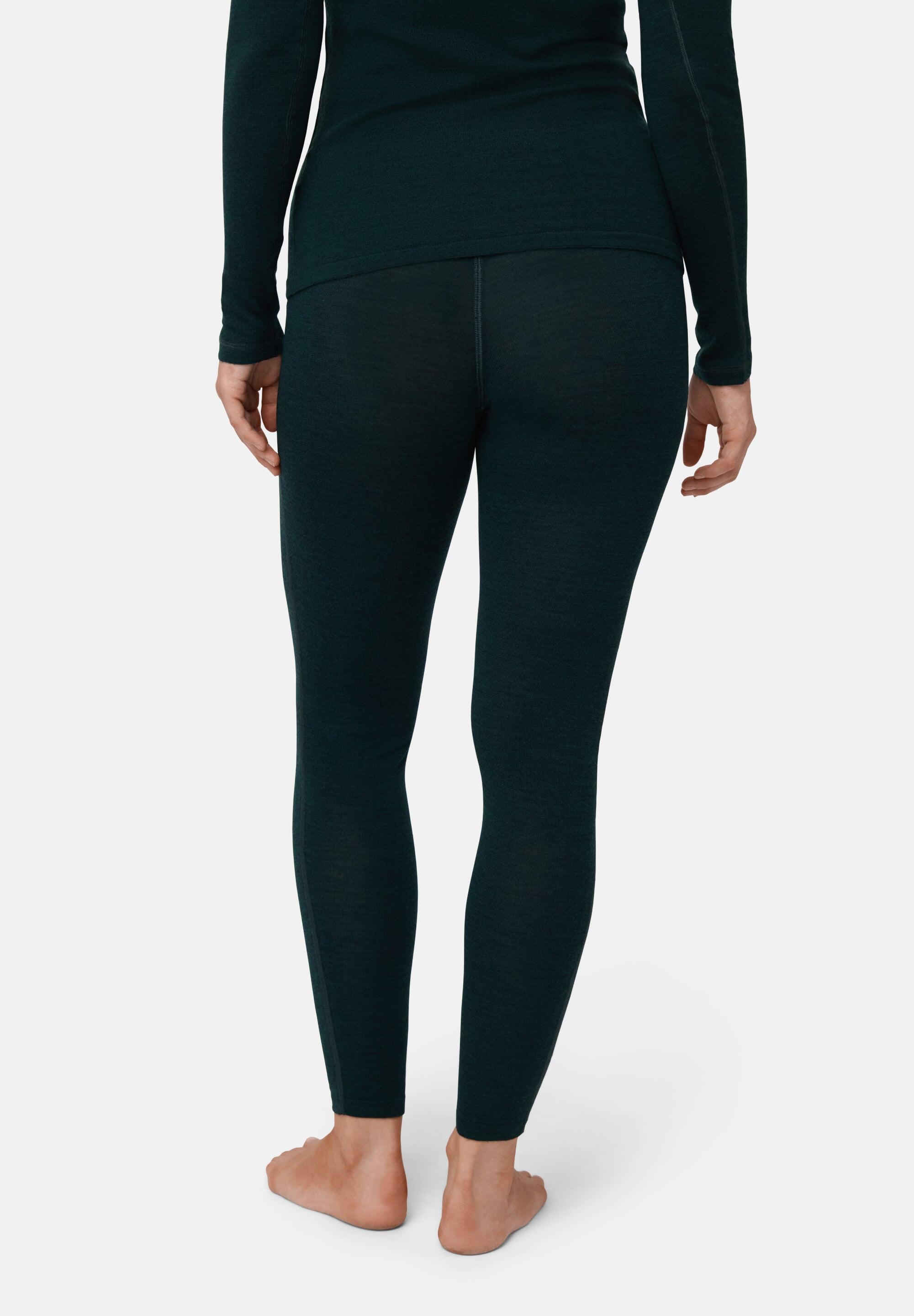 Leggings térmicas de lã merino femininas Capa base quente e respirável 4/6