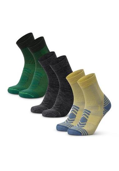 Wandersocken 3er Pack Leicht Merinowolle Atmungsaktiv Warm