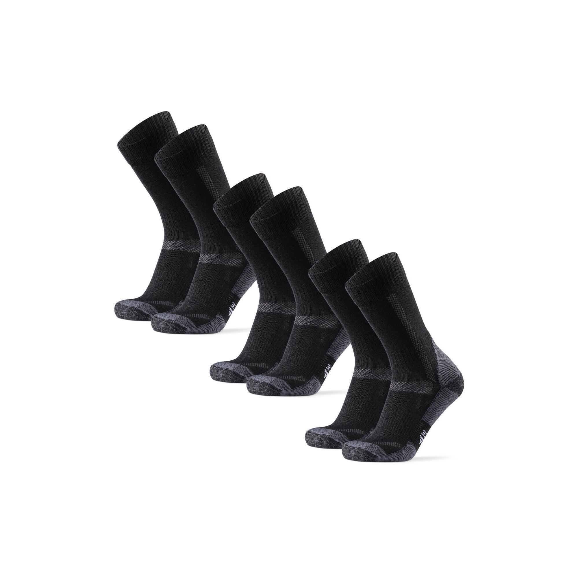 Danish Endurance - Chaussettes De Randonnée 3 Paires Laine Mérinos Anti-ampoules Unisexe - Chaussettes - Noir - Decathlon