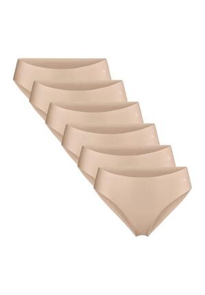 Culottes bikini invisibles femme Lot de 6 Sans coutures Microfibre recyclée