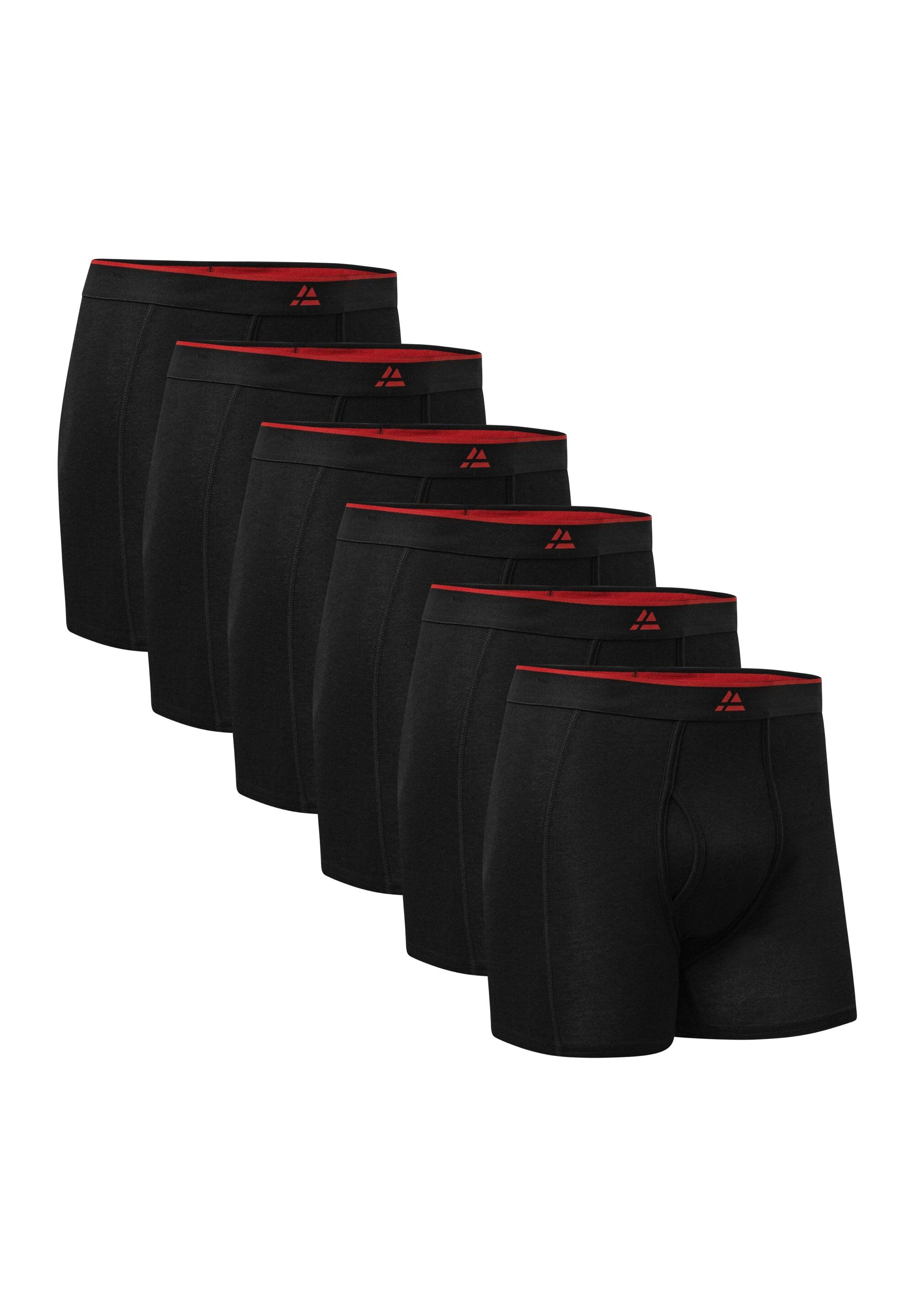DANISH ENDURANCE Boxershorts Heren, Katoenen Ondergoed, Klassieke Pasvorm, Met of Zonder Gulp, 6 of 10-Pack, Wit, L