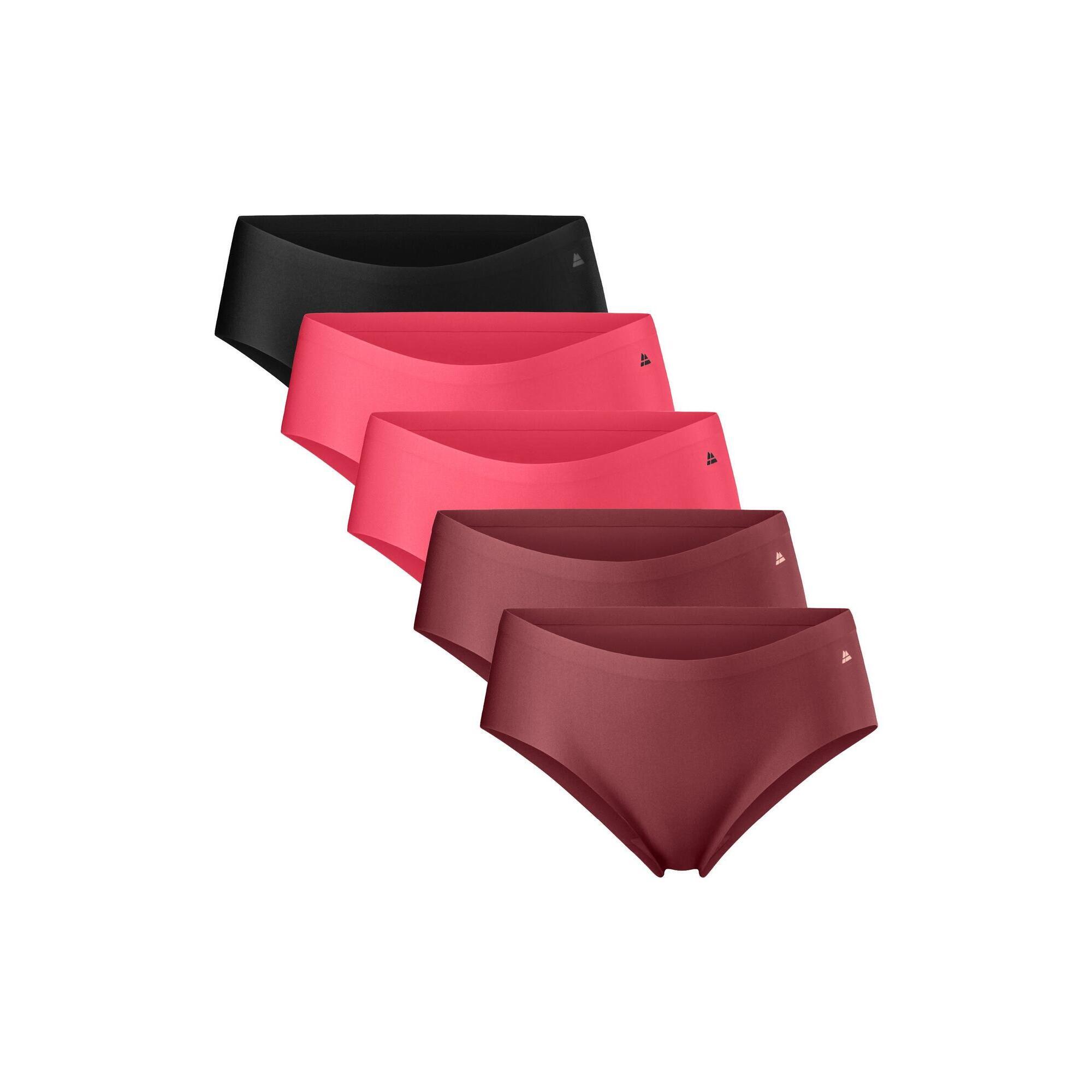 Danish Endurance - Culottes Hipster Invisibles Femme Sous-vêtements Sans Coutures Lot De 5 - Slip - Rose - 40 M - Decathlon
