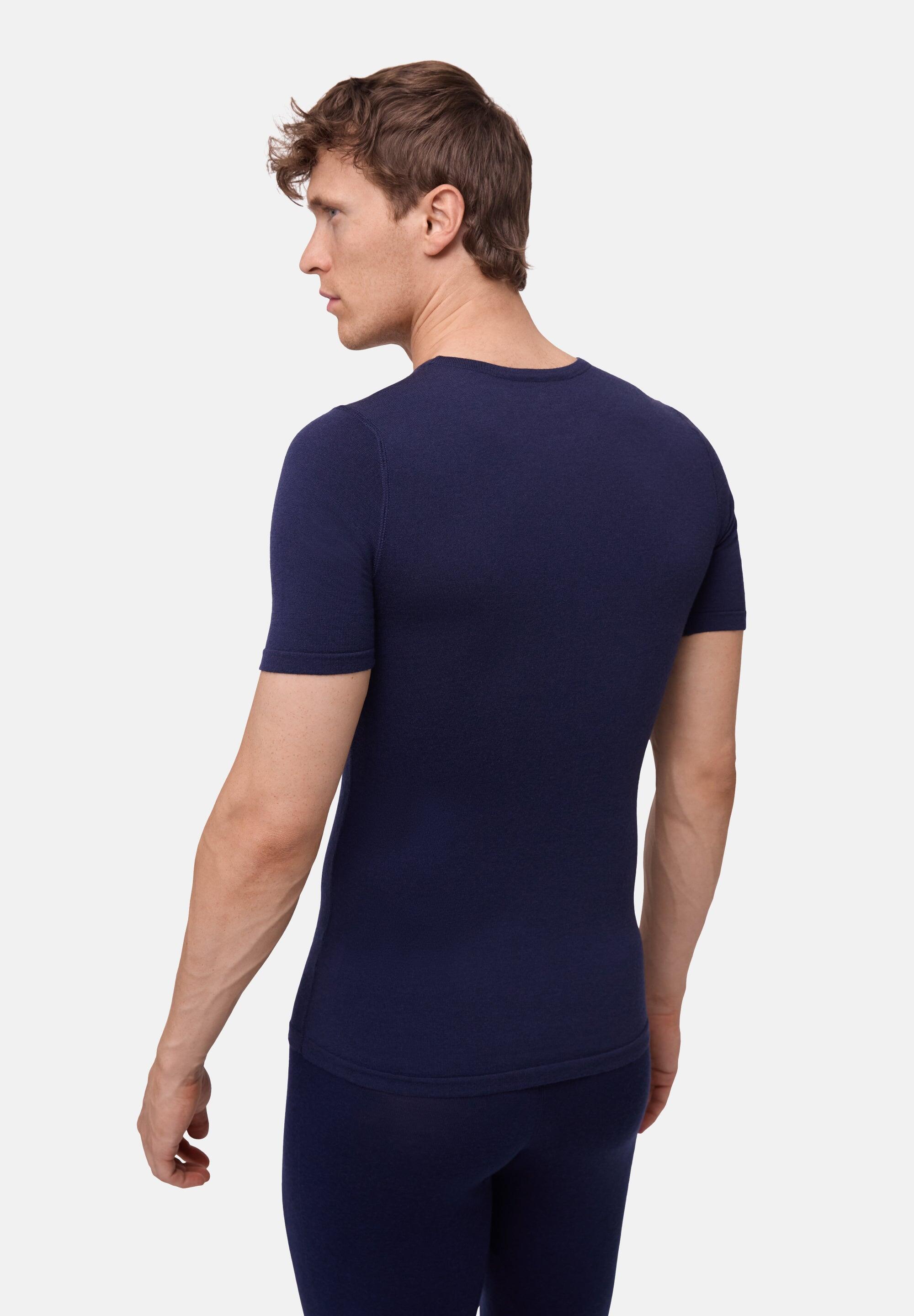 Camiseta de lana merino para hombre Capa base térmica Suave y transpirable 4/6