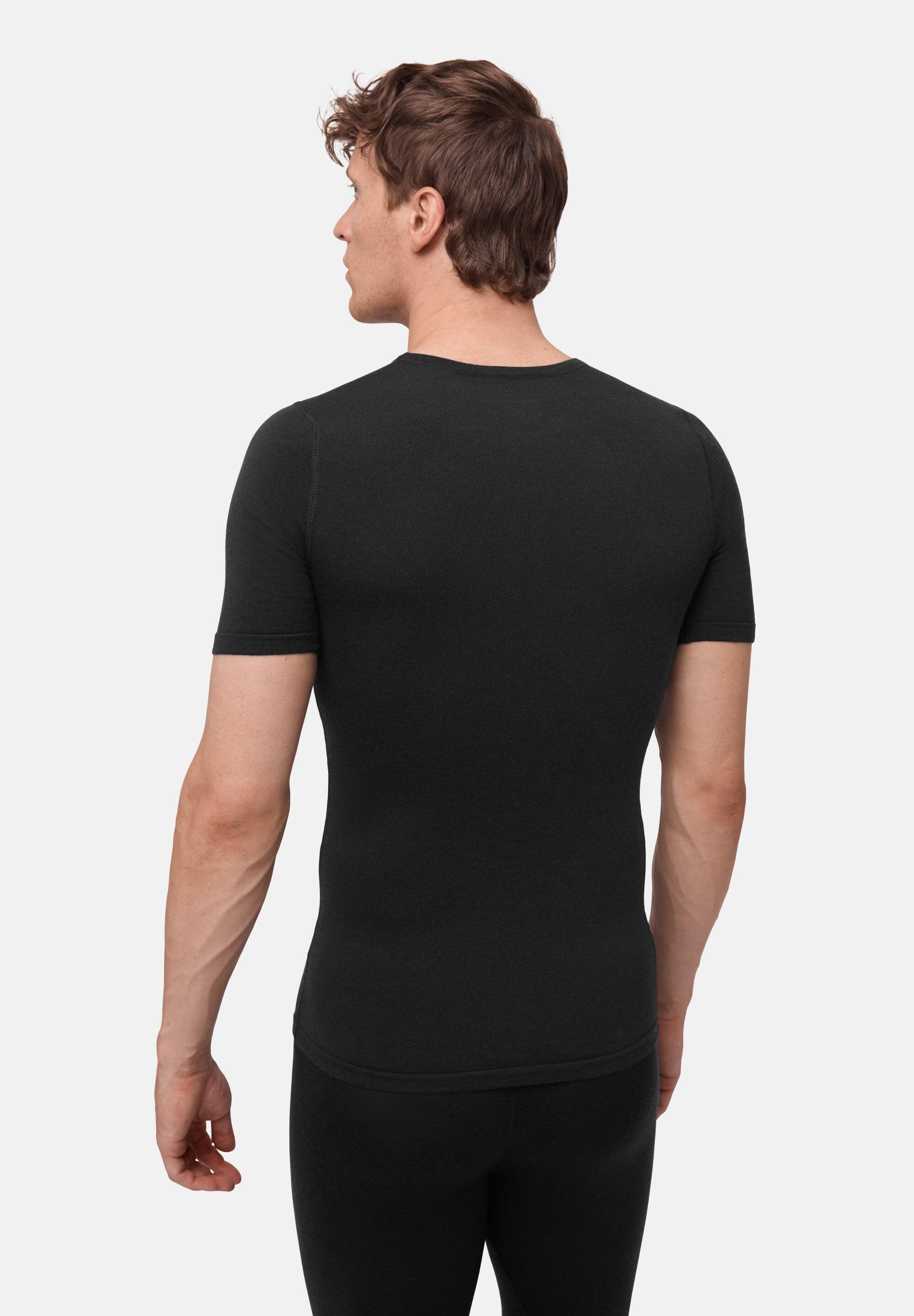 T-shirt térmica de lã merino para homem Capa base suave e respirável 4/6