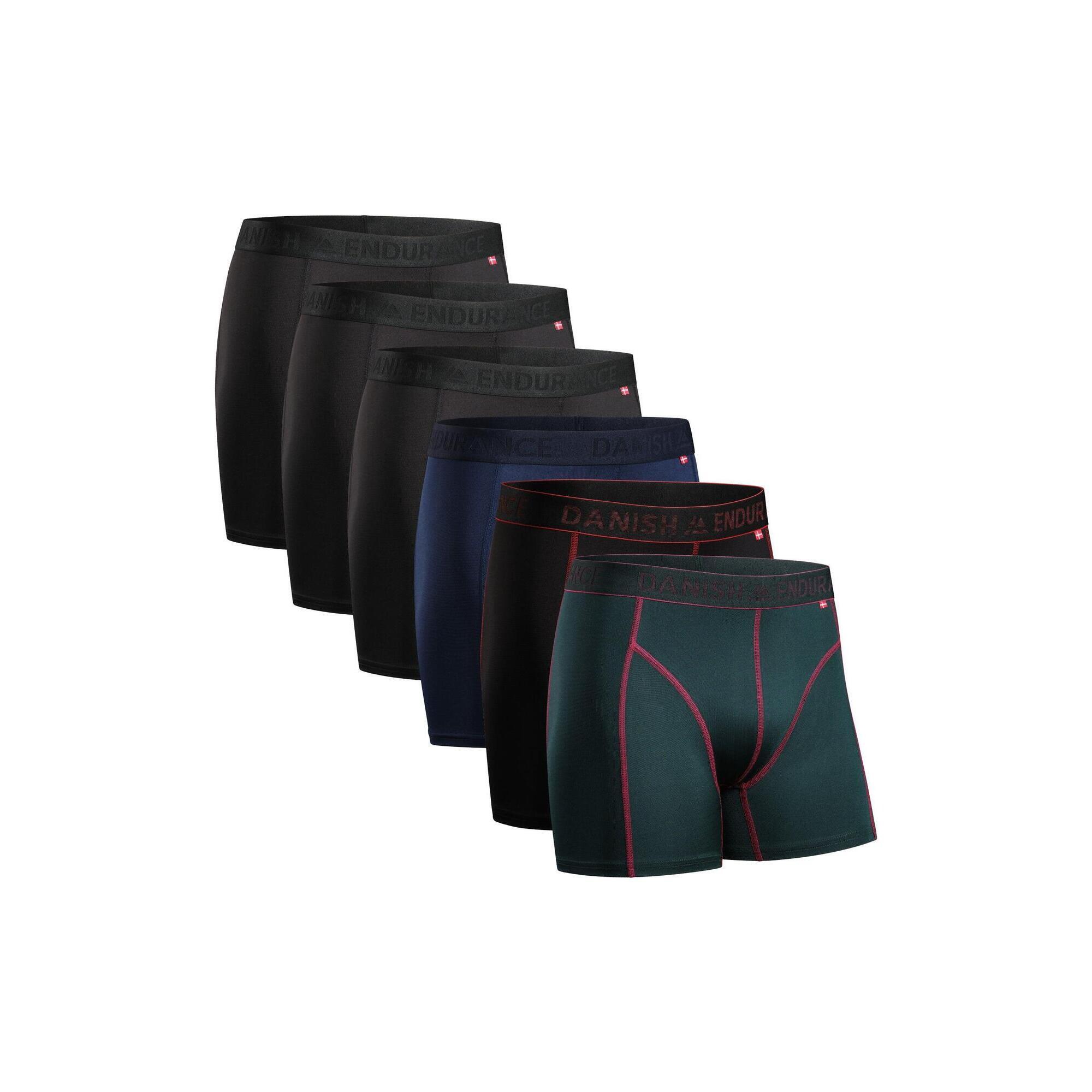 Danish Endurance - Boxers De Sport Homme 6 Paires Respirants Et À Séchage Rapide - Caleçon - Multicolore - Xl / W39 L32 - Decathlon