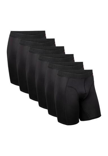 Herren Sport Boxershorts Extra Lang Atmungsaktiv Anti Scheuern 6er Pack