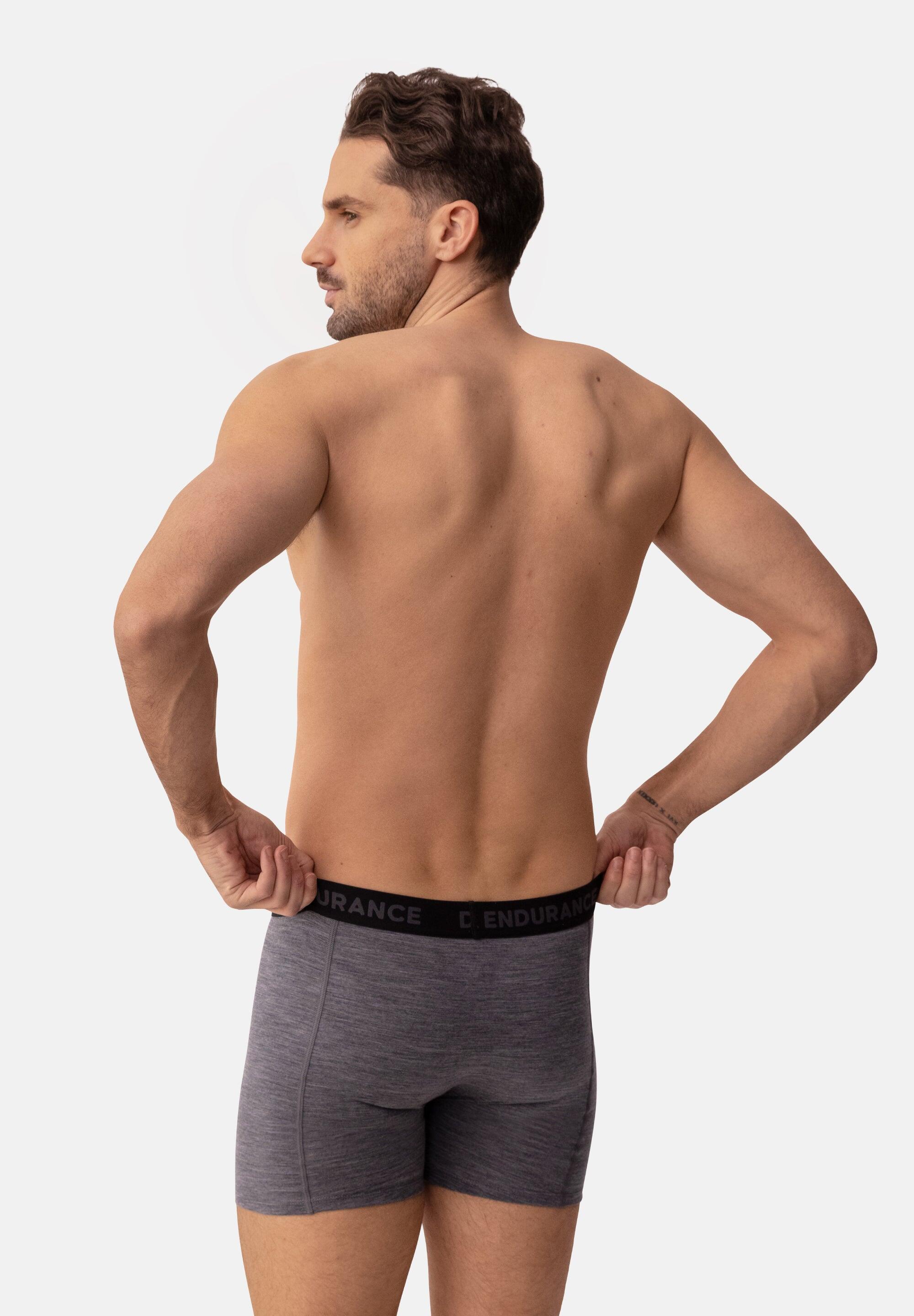 Heren Merino Wol Boxers Ademend Anti Schuur Geur Bestendig 2 Pack 4/6