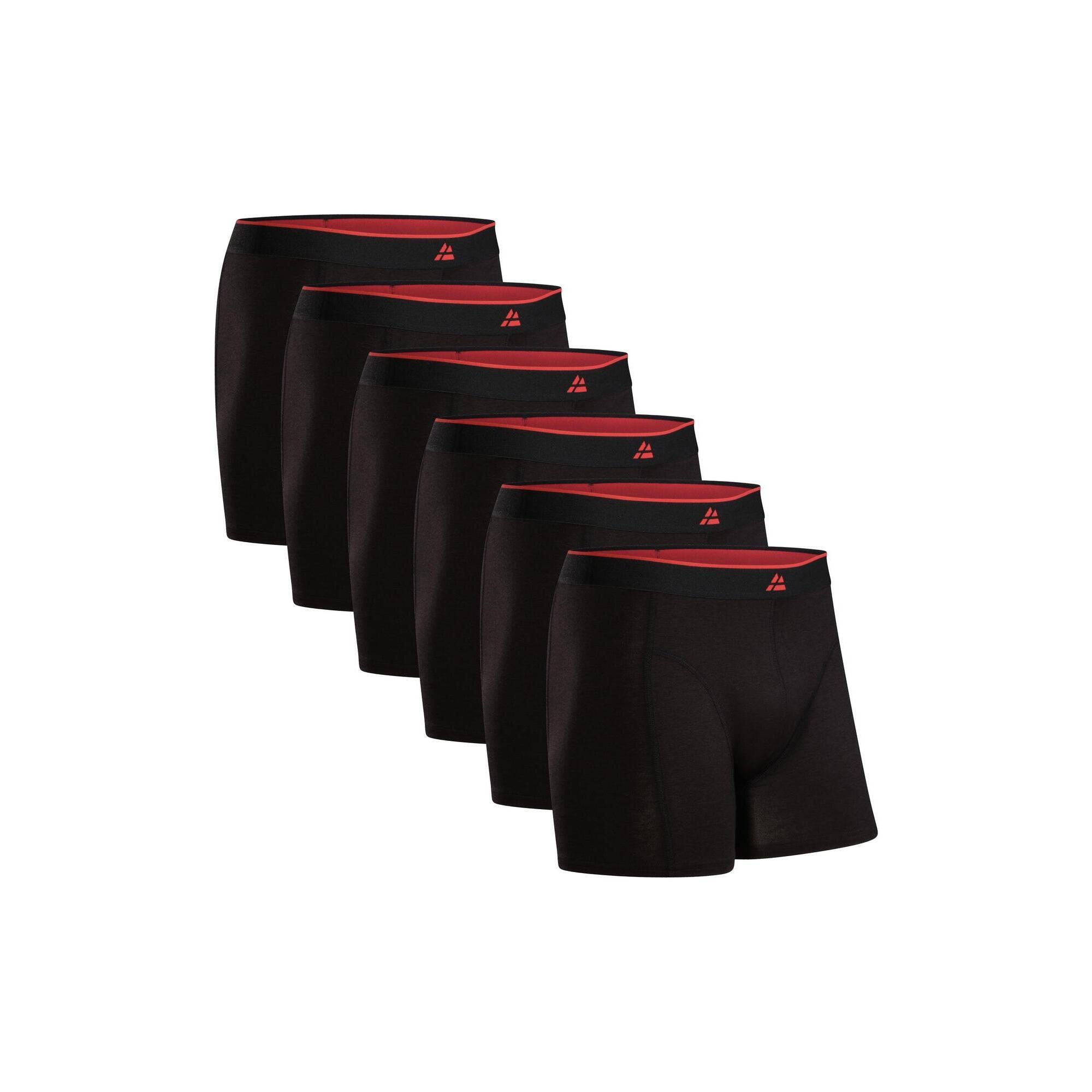Danish Endurance - Boxers En Bambou Homme Ultra Doux Respirants Sous-vêtements Lot De 6 - Caleçon - Noir - 52 2xl - Decathlon