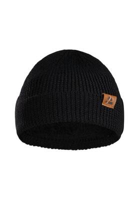 Merino wol beanie met fleecevoering warme gebreide muts unisex