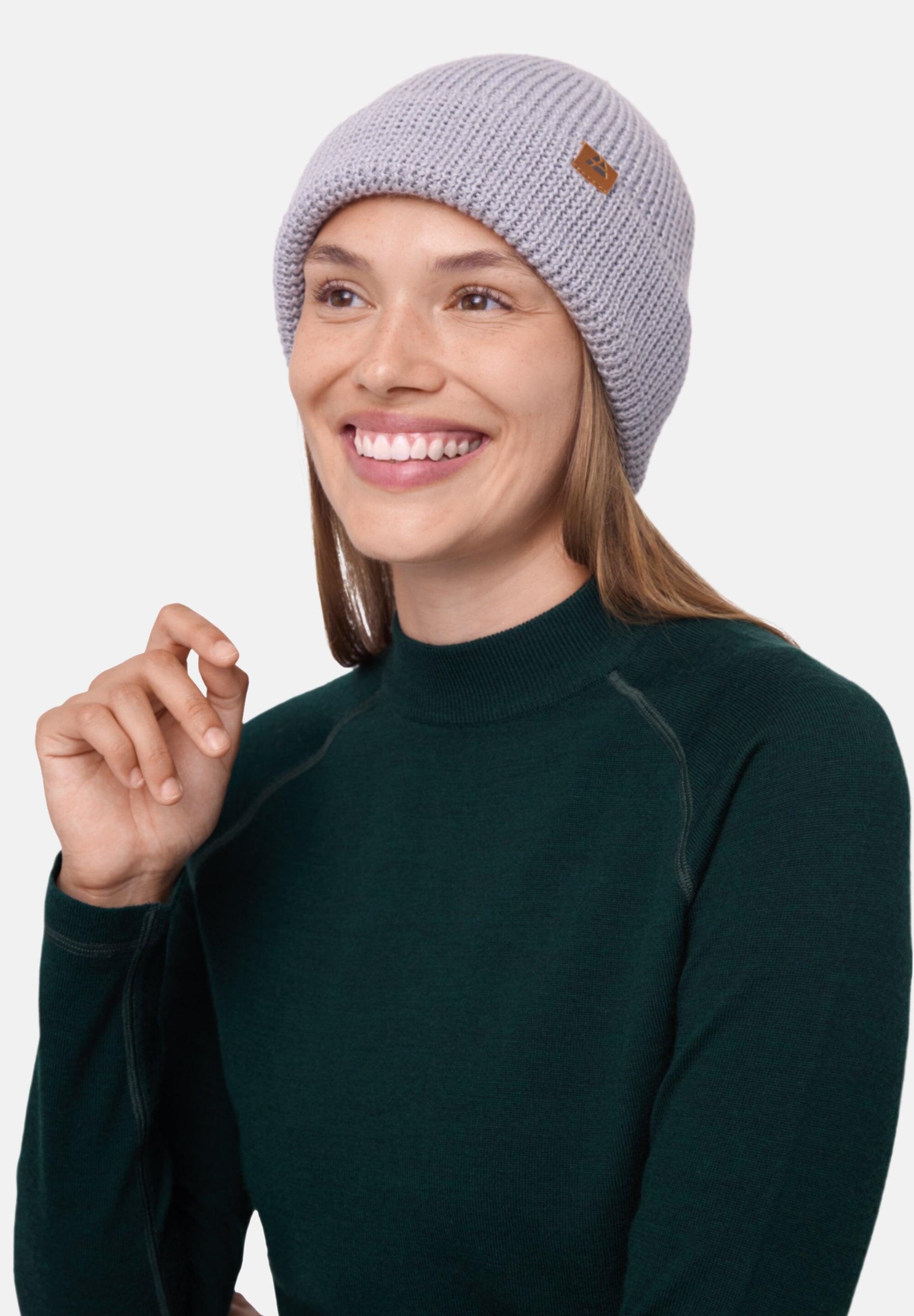 Bonnet Polaire en Laine Mérinos Chaud avec Doublure Polaire Tricoté Unisexe 3/5