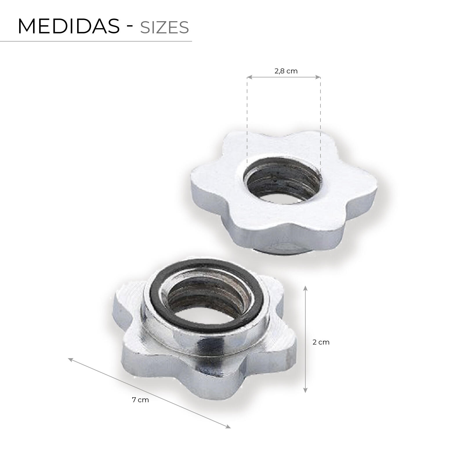 Fecho em estrela para halteres Barras de pesos Fytter 2,8 cm de diâmetro 4/5