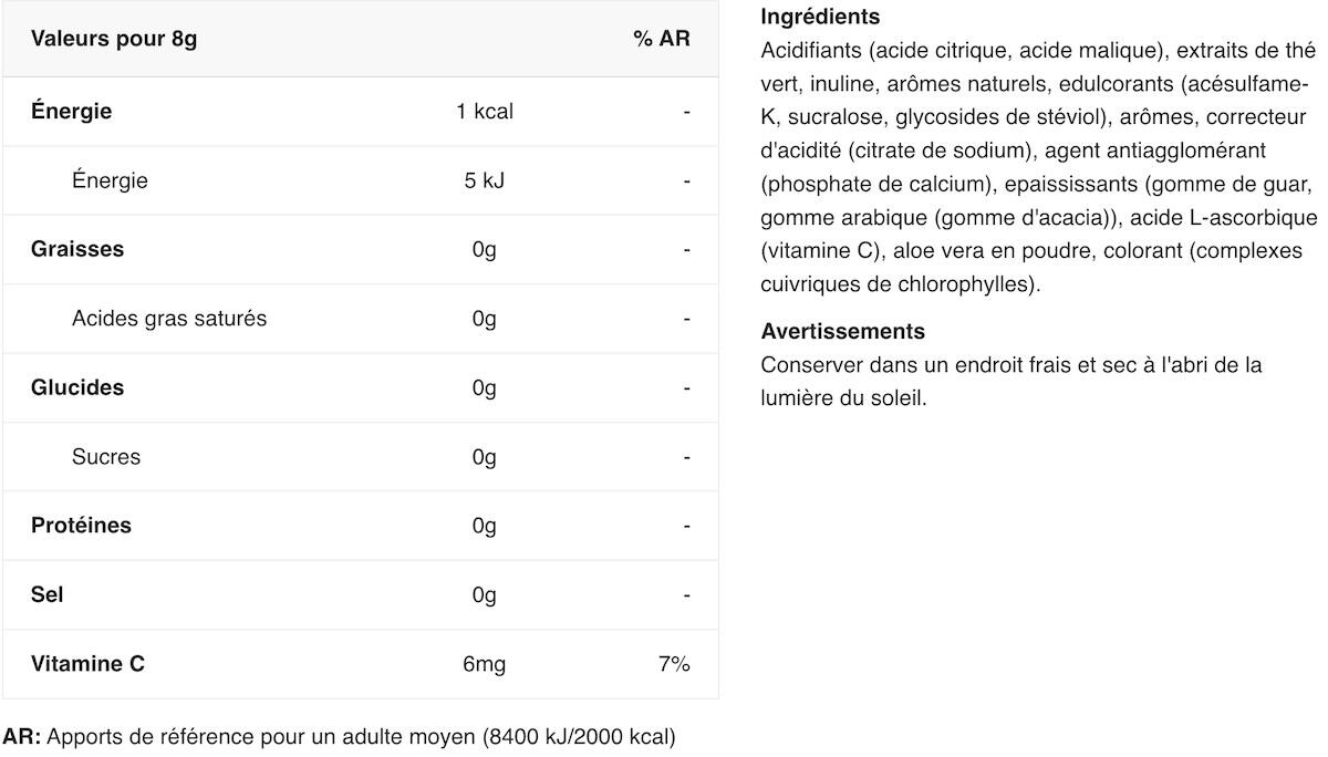 Boissons à diluer - BOLERO® - Thé Vert Glacé à l'Aloe Vera 2/3