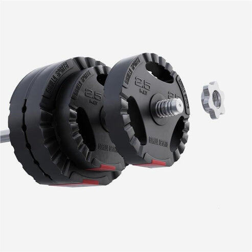 Gorilla Sports Halterschijven 4 x 5 & 4 x 2,5 kg - Gripper Kunststof - 30 mm 2/7