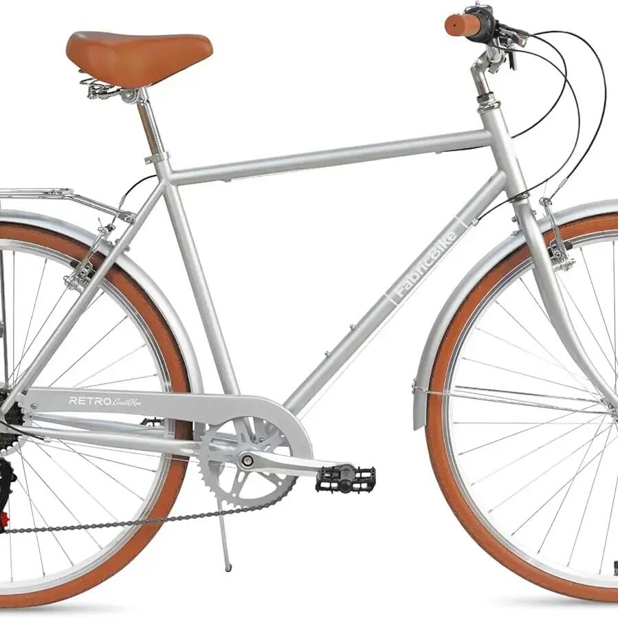 Southken - 28" City Bike, Classic, Comfort Saddle, 7 Speeds. Grey
