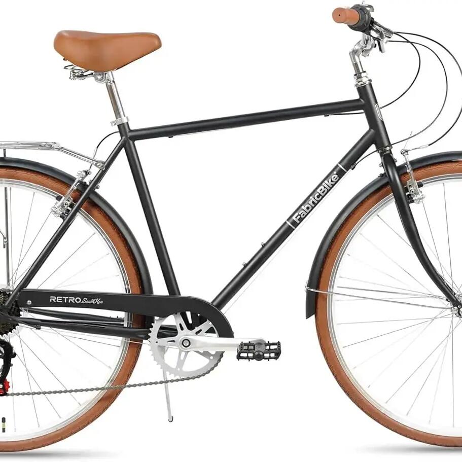 Southken - 28" City Bike, Classic, Comfort Saddle, 7 Speeds. Black