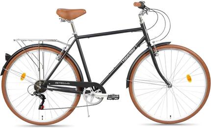 Southken – rower miejski 28", klasyczny, siodełko komfortowe, 7 biegów. Olive