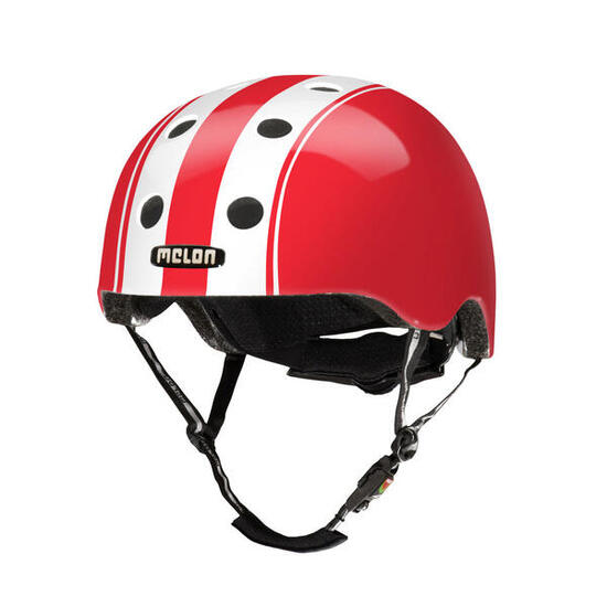 Casque Melon Urban Active Double Blanc et Rouge XL-2XL