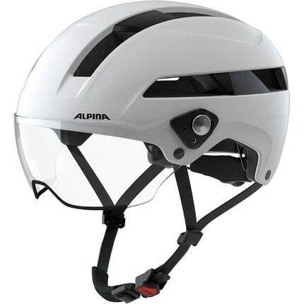 Olympischer Sportbekleidung Alpina Urban Helm Soho Visor 51-56 Mat Weiß