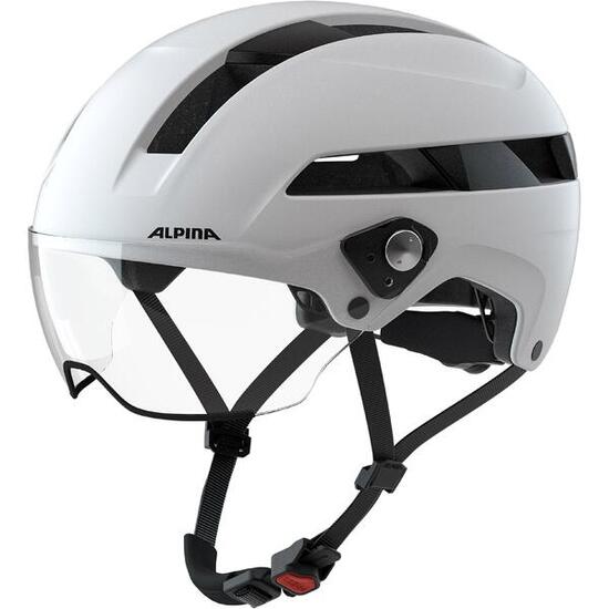 Casco urbano Olympic Sportswear Alpina con visiera Soho — 51–56 cm bianco opaco