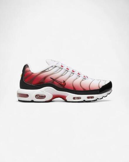 Nike Air Max Plus White Black University Red