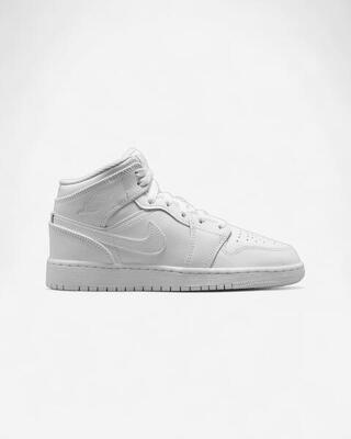 Jordan 1 Mid Triple White (2023) (GS)