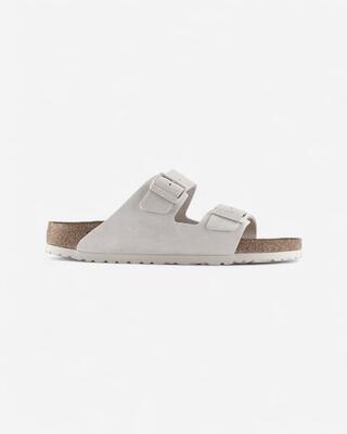 Birkenstock Arizona Soft Footbed Suede Antique White