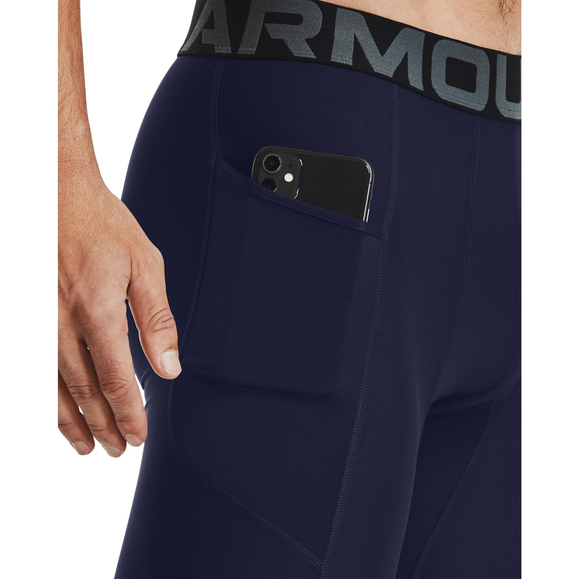 Short de compression Long Under Armour Heatgear 3.0 Bleu marine 6/6