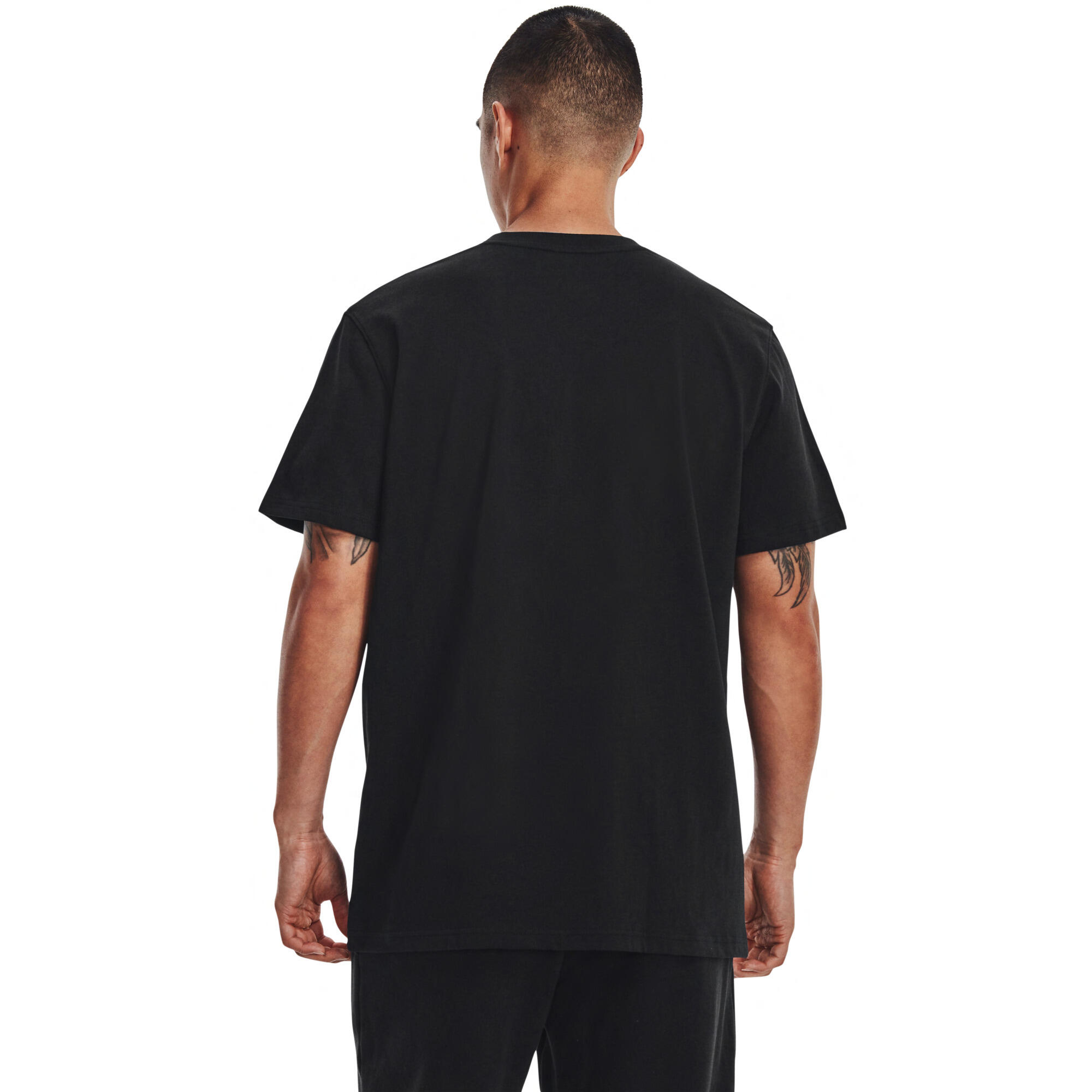 T-shirt Under Armour UA LOGO EMB HEAVYWEIGHT SS, Noir, Hommes 5/6