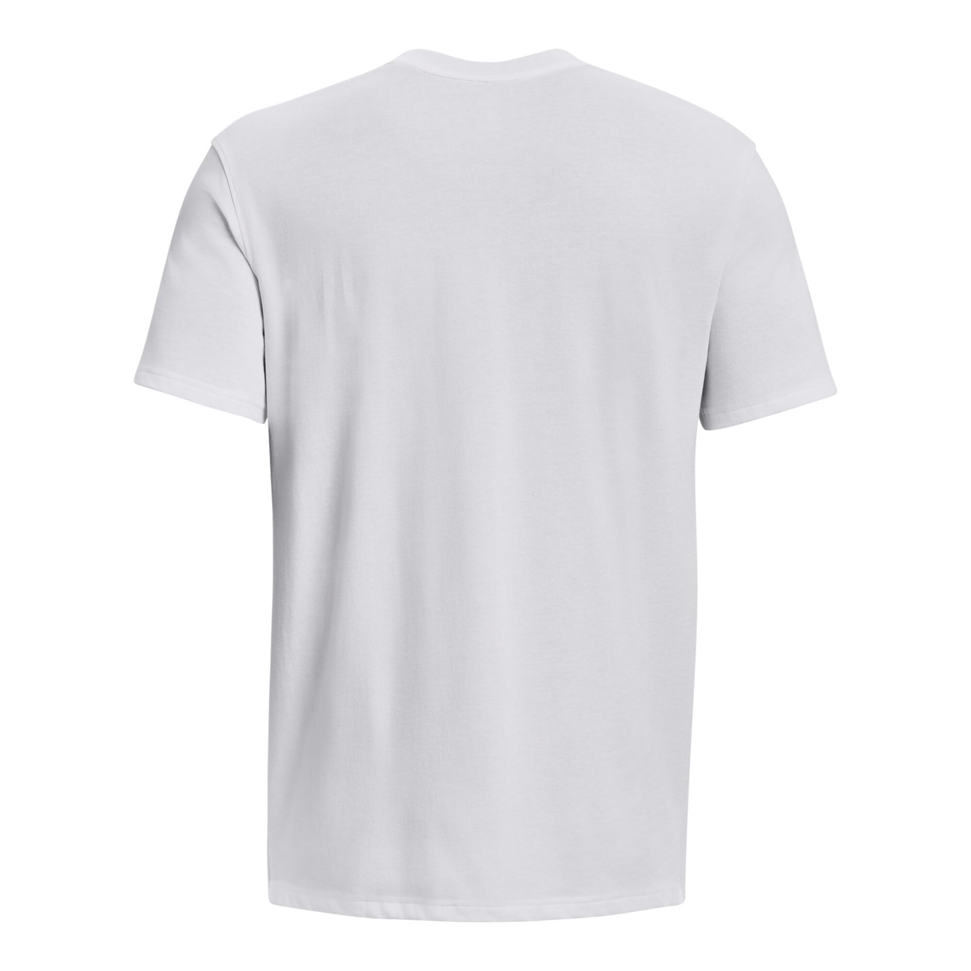 T-shirt Blanc Homme Under Armour Heavy 3/6