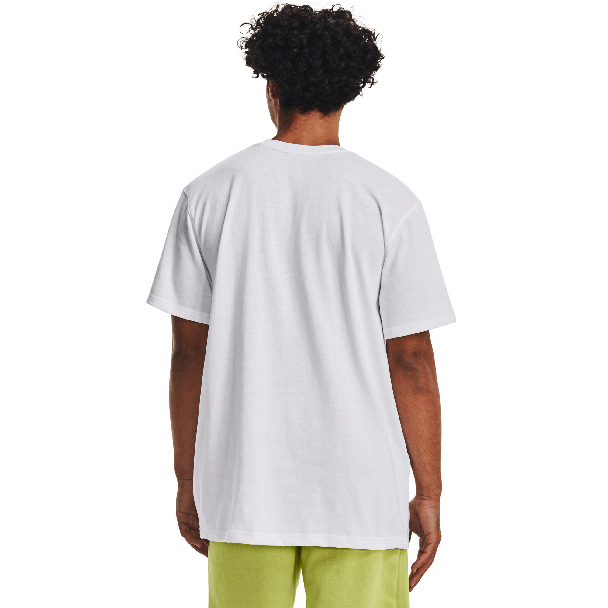 T-shirt Blanc Homme Under Armour Heavy 4/6