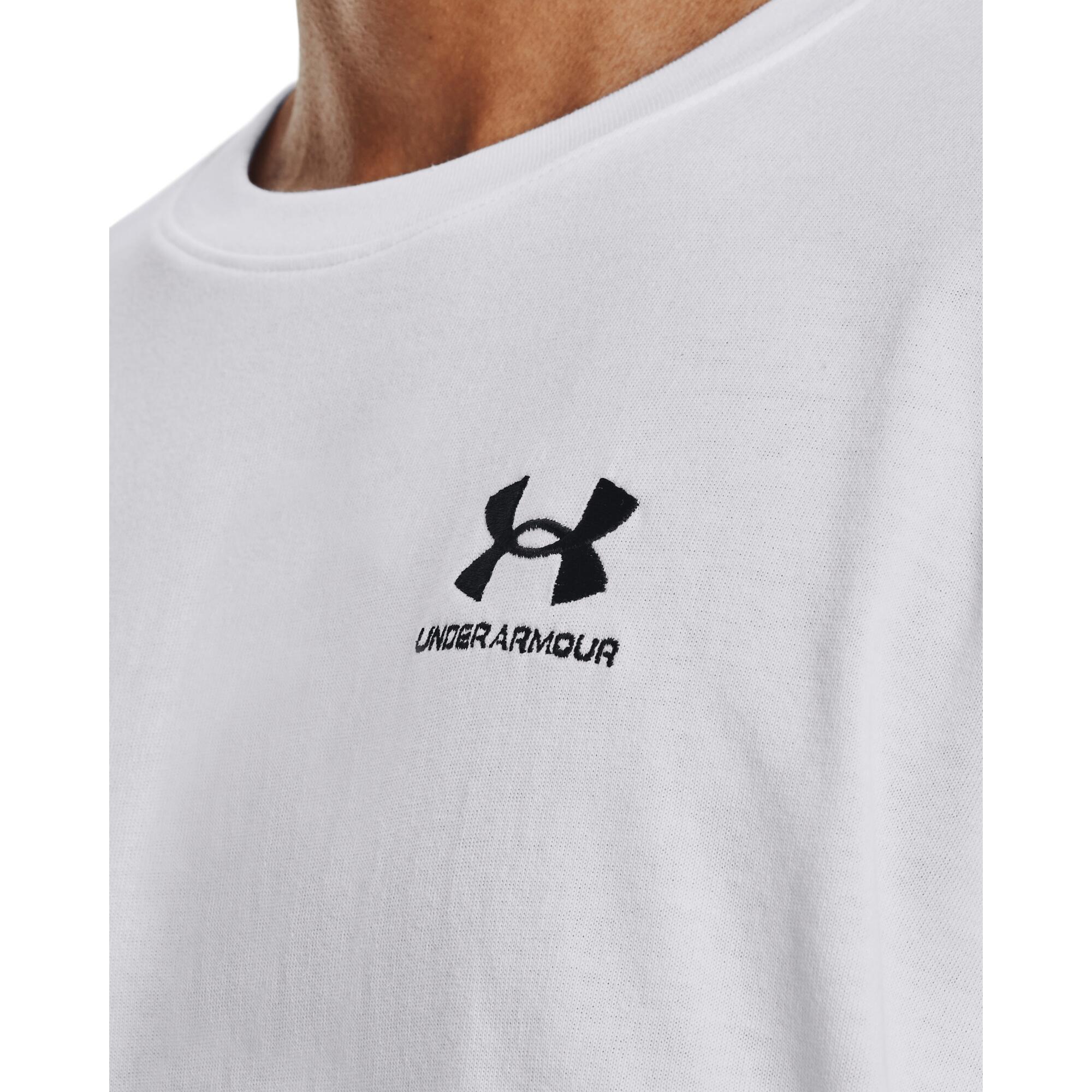 T-shirt Blanc Homme Under Armour Heavy 6/6