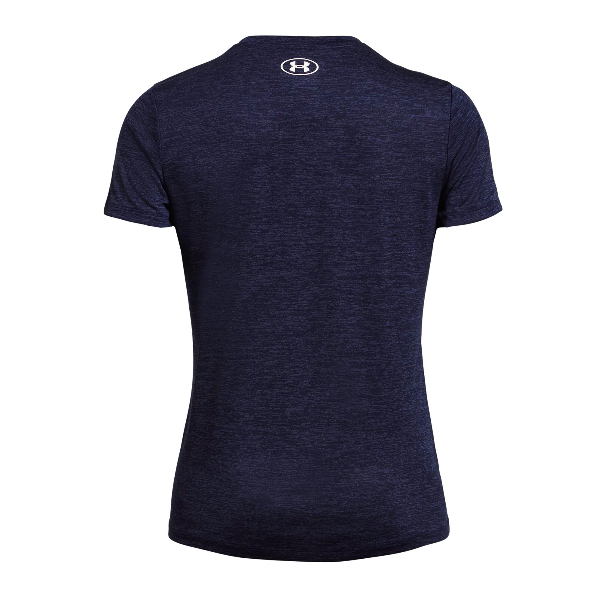 TShirt für , VAusschnitt, lose Passform Damen Mitternachtsblau 3/5