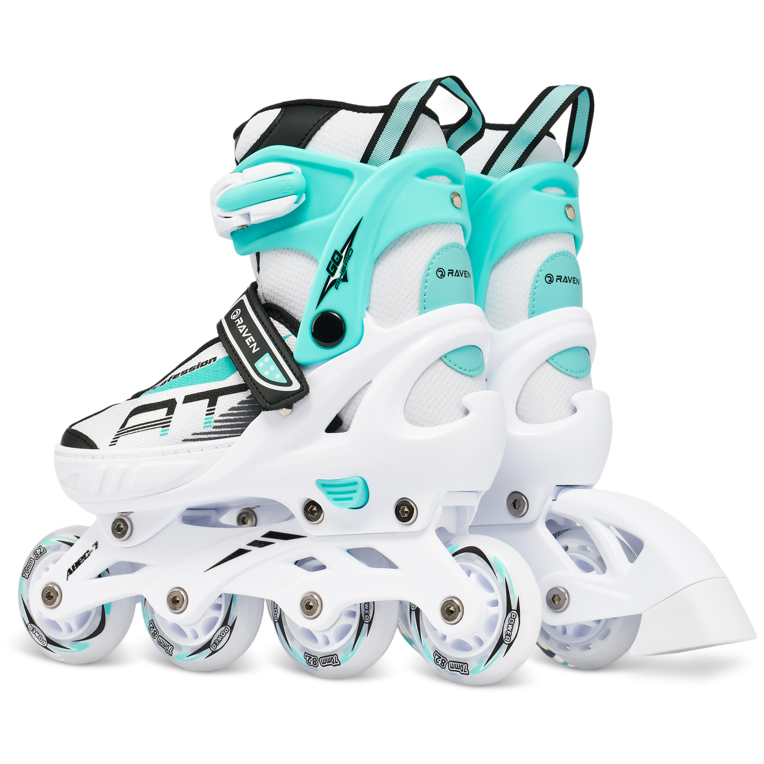 Patins em Linha ajustável Raven Profession Branco/Menta 4/5