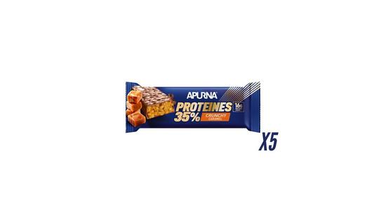Barre Protéinée CRUNCHY Caramel-Chocolat - Etui 5x45g