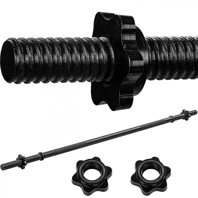 MOVIT MOVIT® 160 cm ocelová činka s hvězdicovými uzávěry