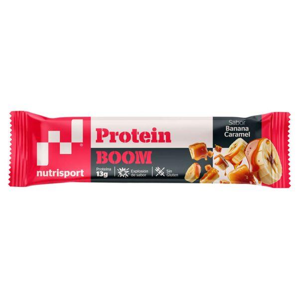 NUTRISPORT Protein Boom! Bar - 49 g di banana e pezzi di caramello salato Nutrisport