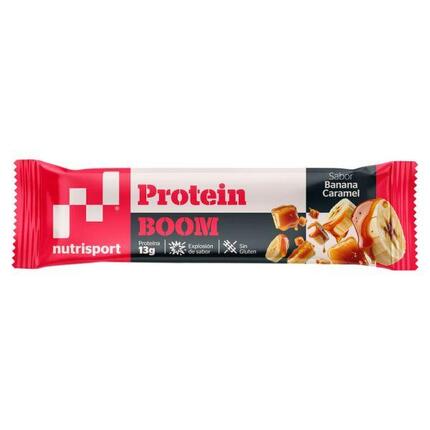 Barrita Protein Boom! - 49g Plátano y Trozos de Caramelo Salado Nutrisport