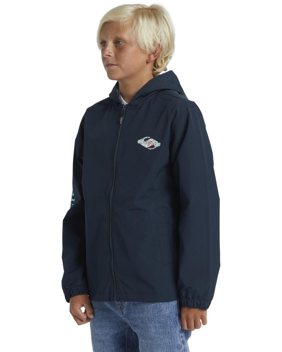Windbreaker-Jacke mit Kapuze RAIN CLOUD Blau Junge 3/4