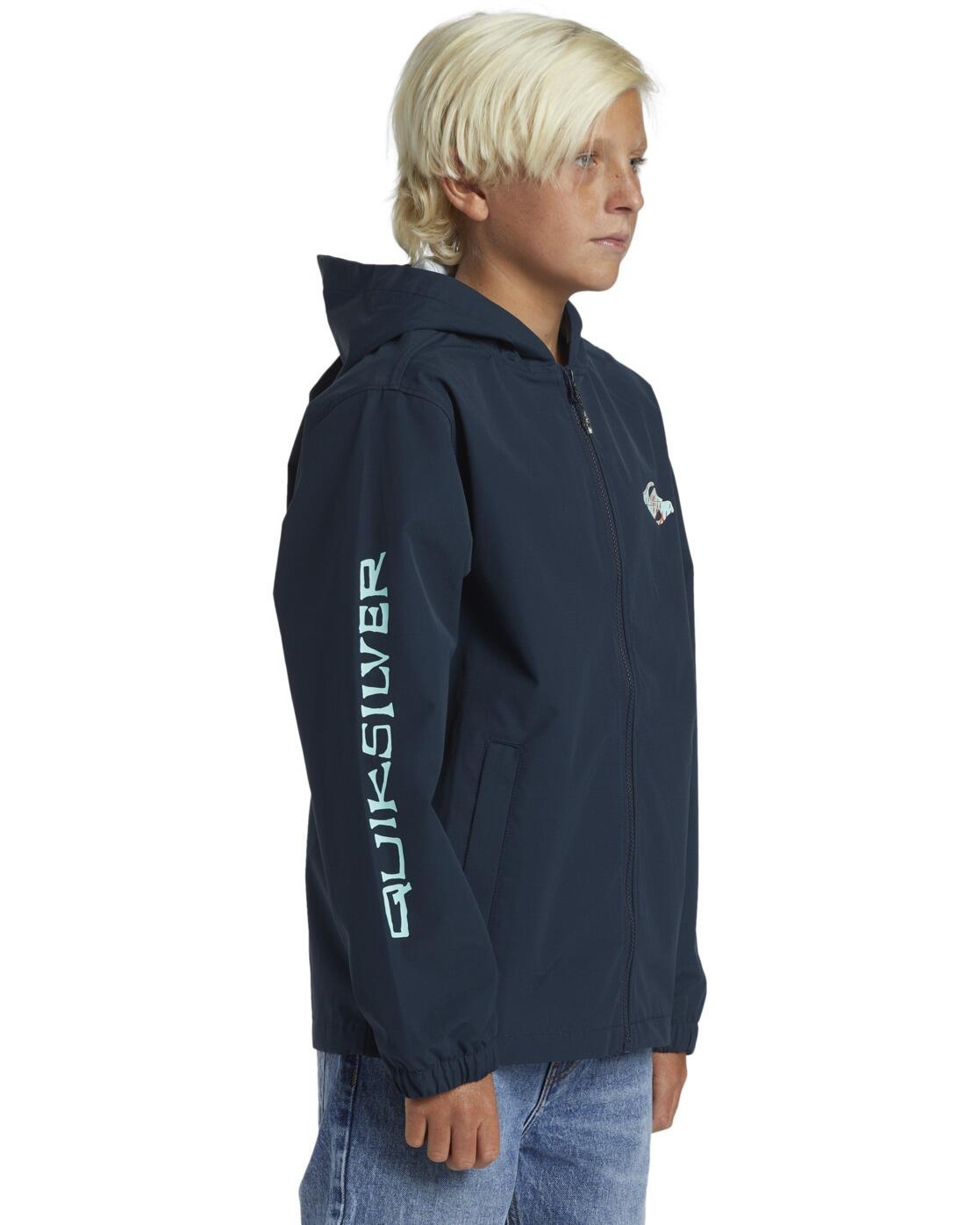 Windbreaker-Jacke mit Kapuze RAIN CLOUD Blau Junge 4/4