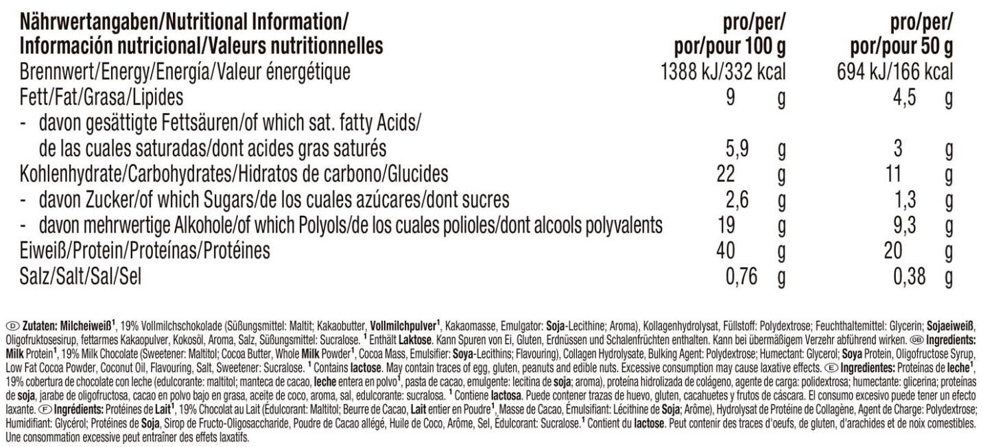 Barres protéinées - 40% Protein Bar Low Carb - Chocolat 3/3