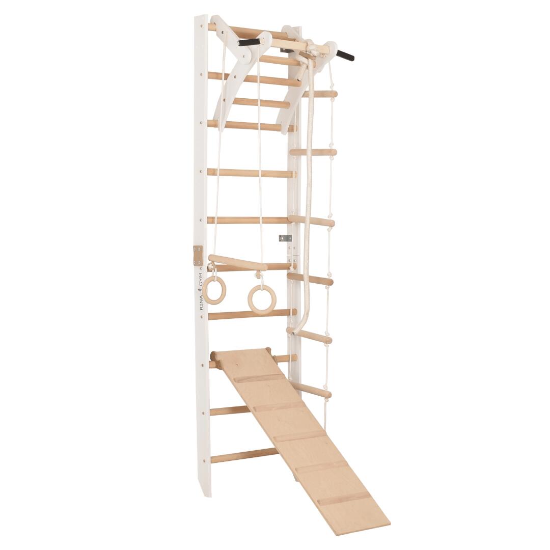 Gymnastisch wandrek met klimplank, wit (SPR A+slide) 7/7