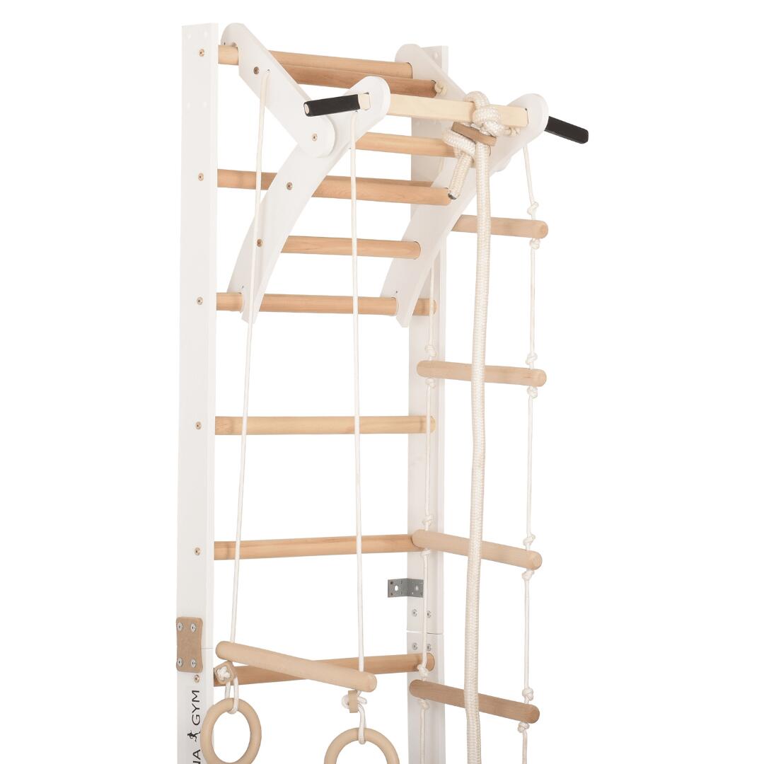 Gymnastisch wandrek met klimplank, wit (SPR A+slide) 4/7