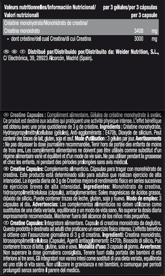 Créatine monohydrate - Pure Creatine - 100 Gélules 3/7