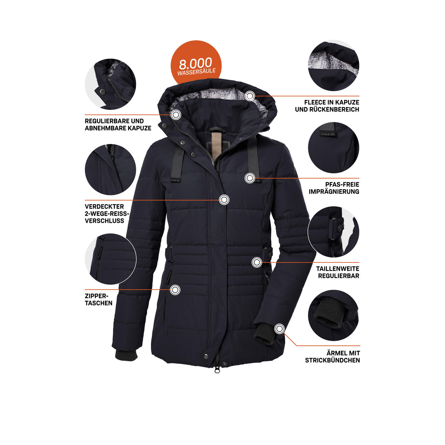 Damen Steppjacke GW 25 5/6
